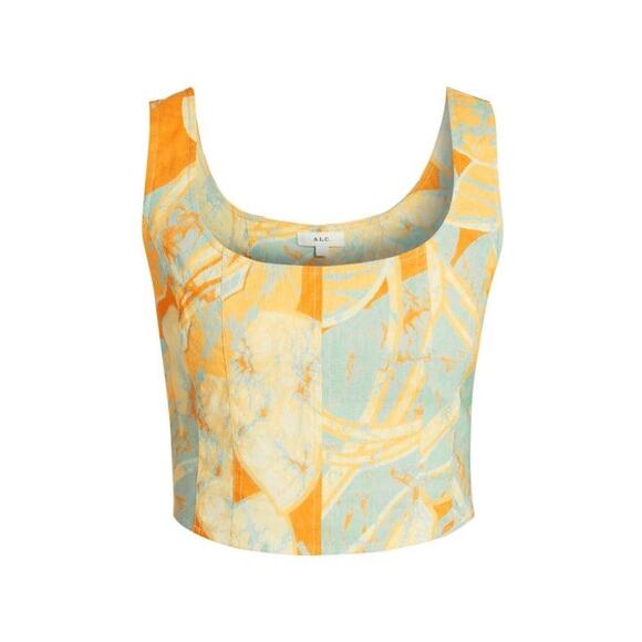 ALC Isabel Crop Top in Cumin Sea Glass 6 - Picture 3 of 6